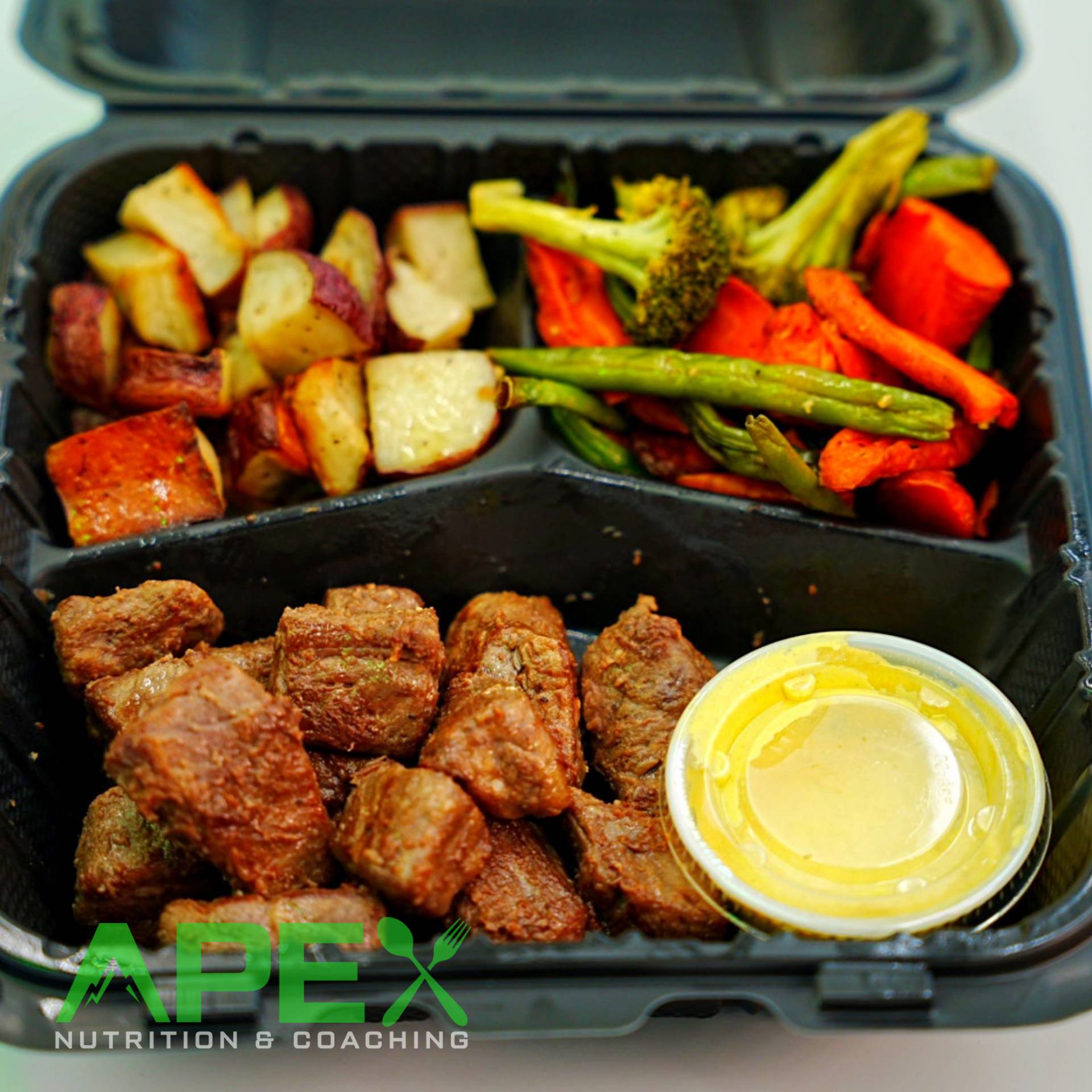 Carolina Gold Steak w/Potatoes & Mixed Veggies