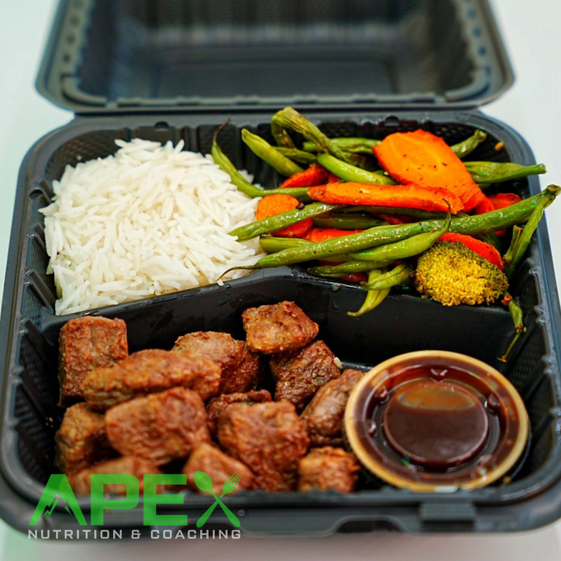 Balsamic Glazed Steak w/Mixed Veggies & Rice