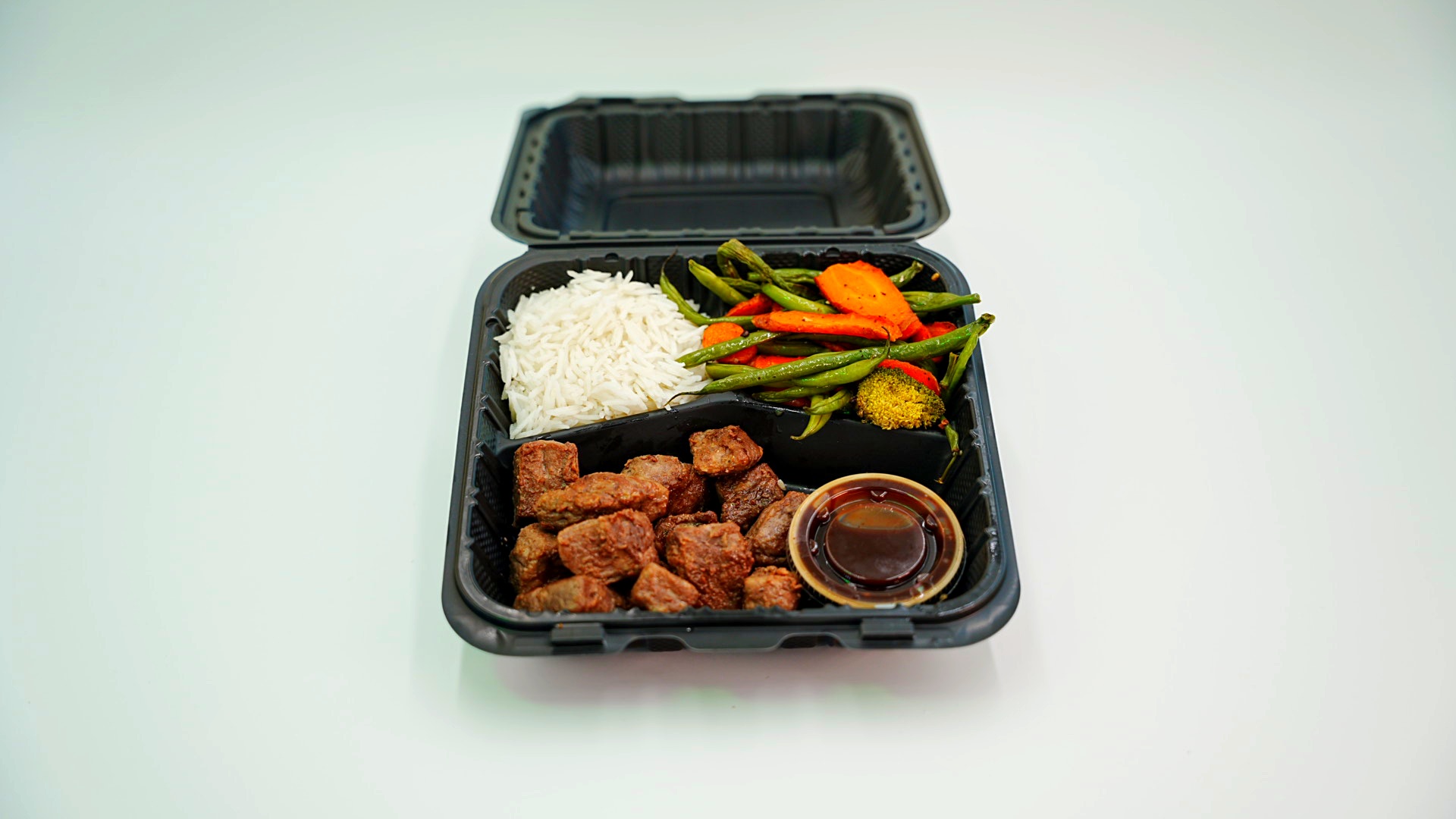 Balsamic Glazed Steak w/Mixed Veggies & Rice