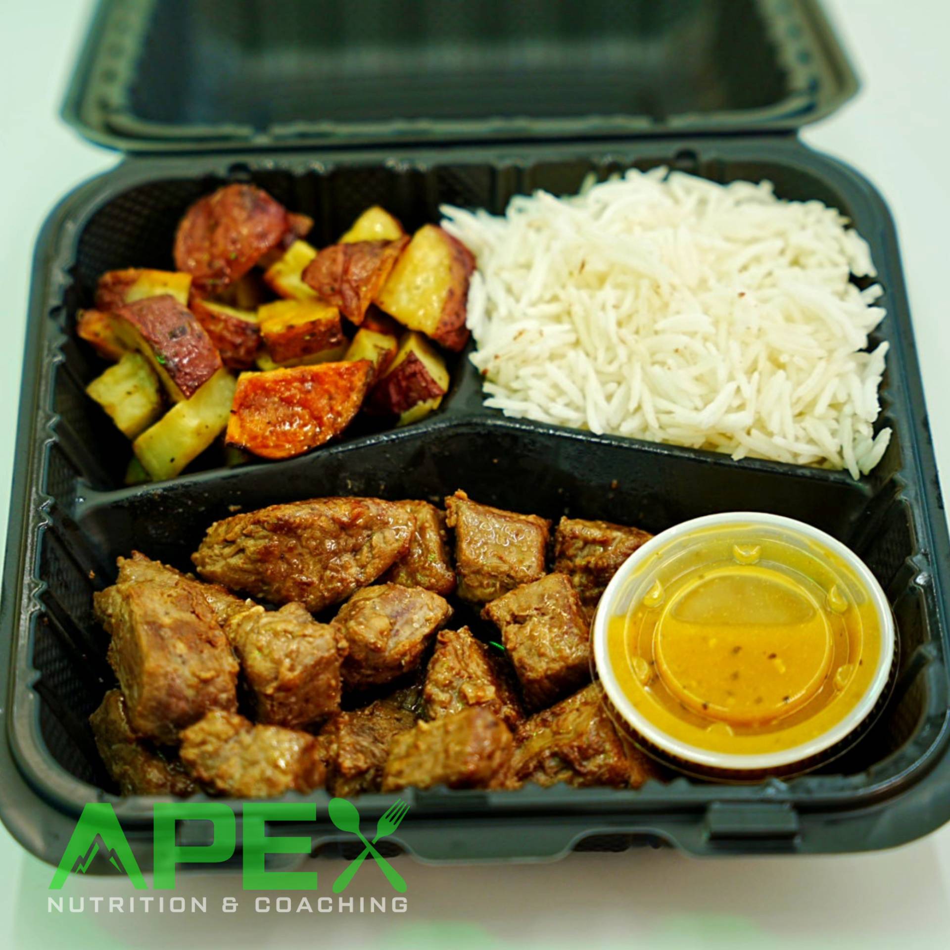 Lemon Pepper Steak w/Potatoes & Rice