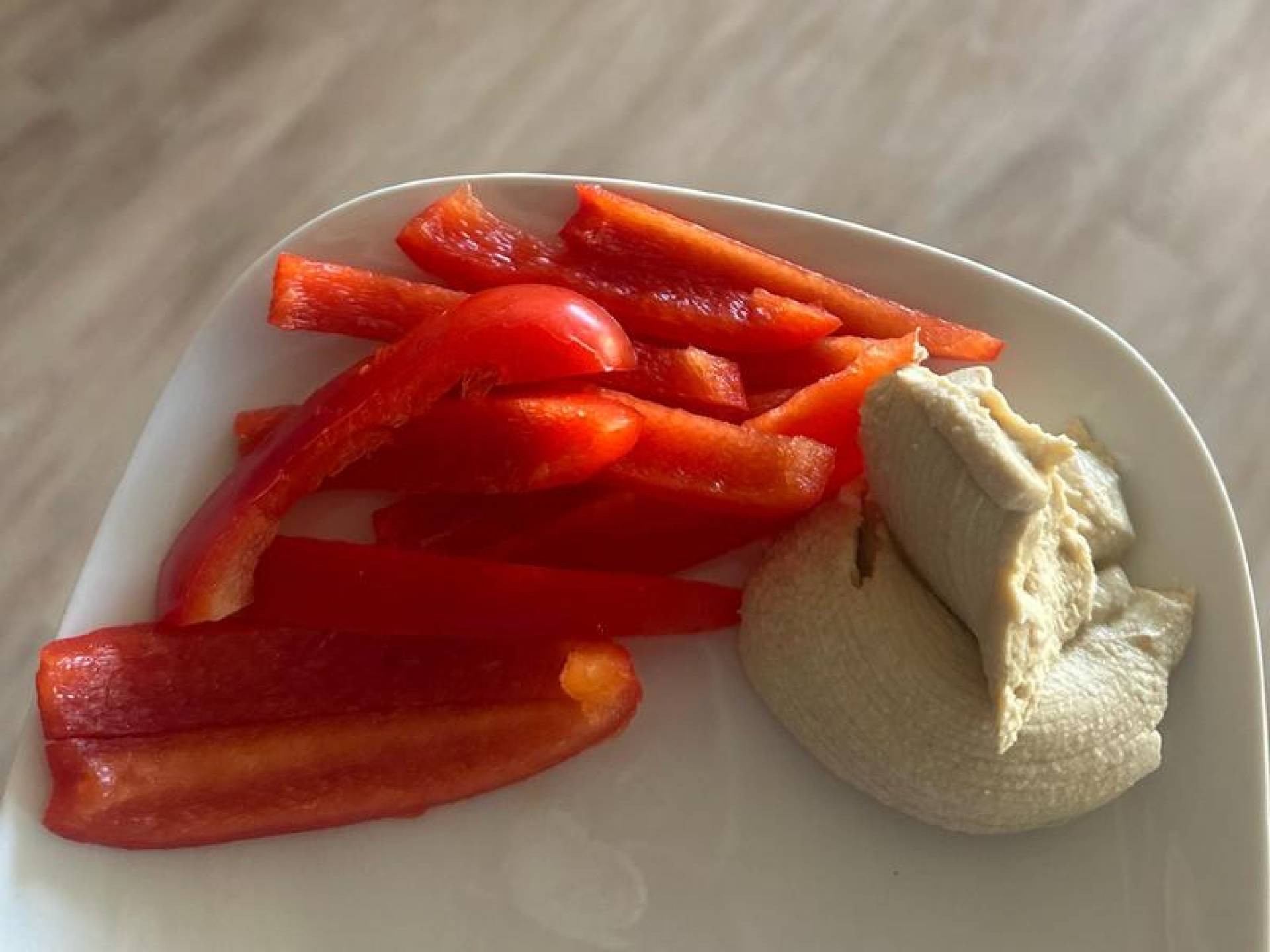 Bell Peppers and Hummus