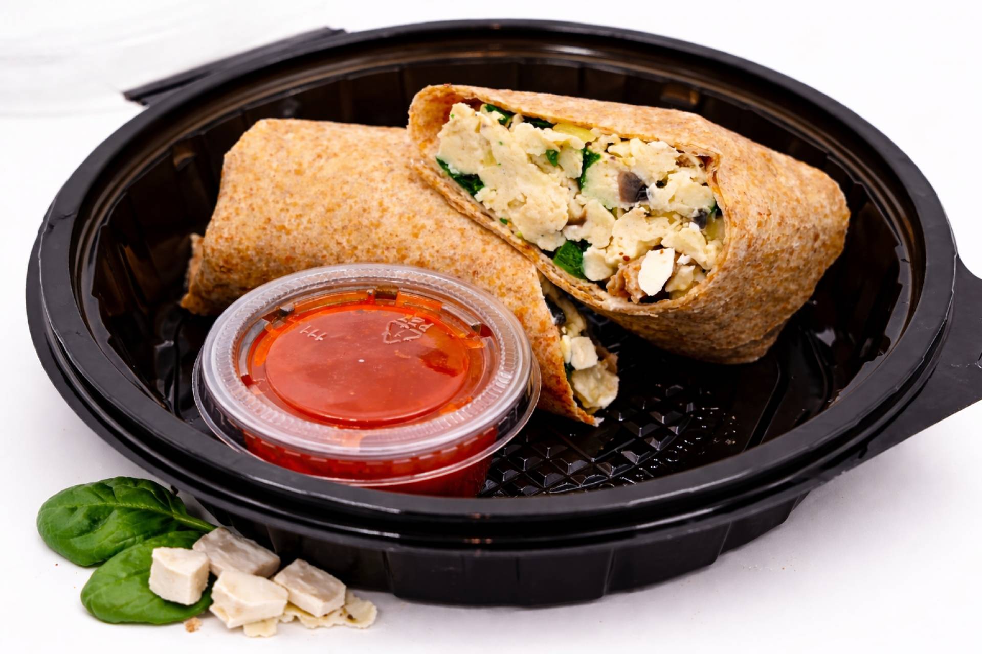 Spinach & Mushroom Breakfast Wrap