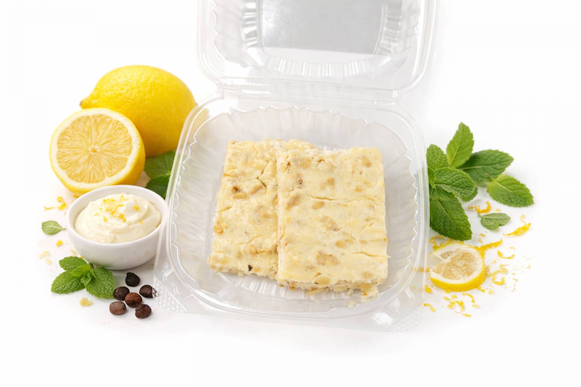 Lemon Cake Protein Squares