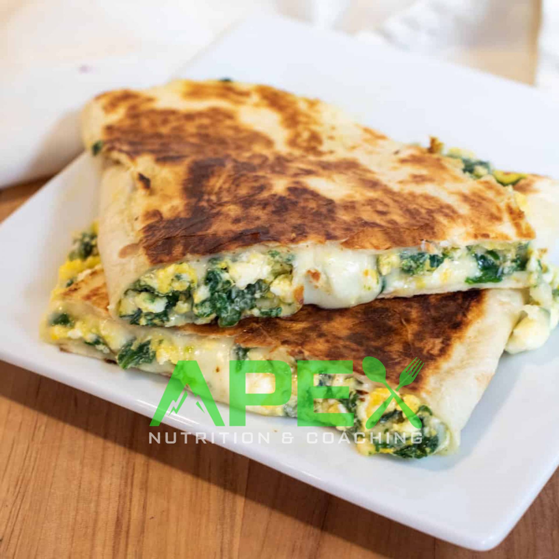 Spinach & Feta Breakfast Quesadilla