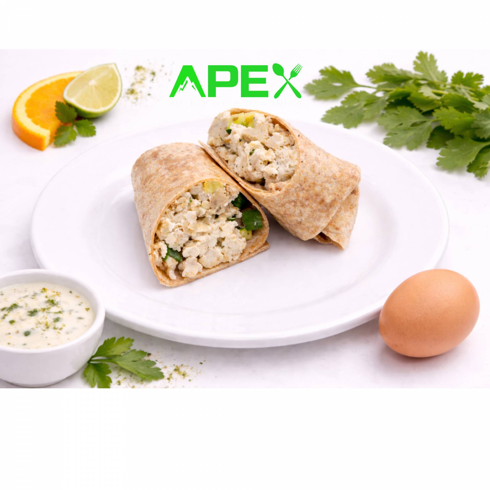 Citrus Herb Turkey Egg White Burrito