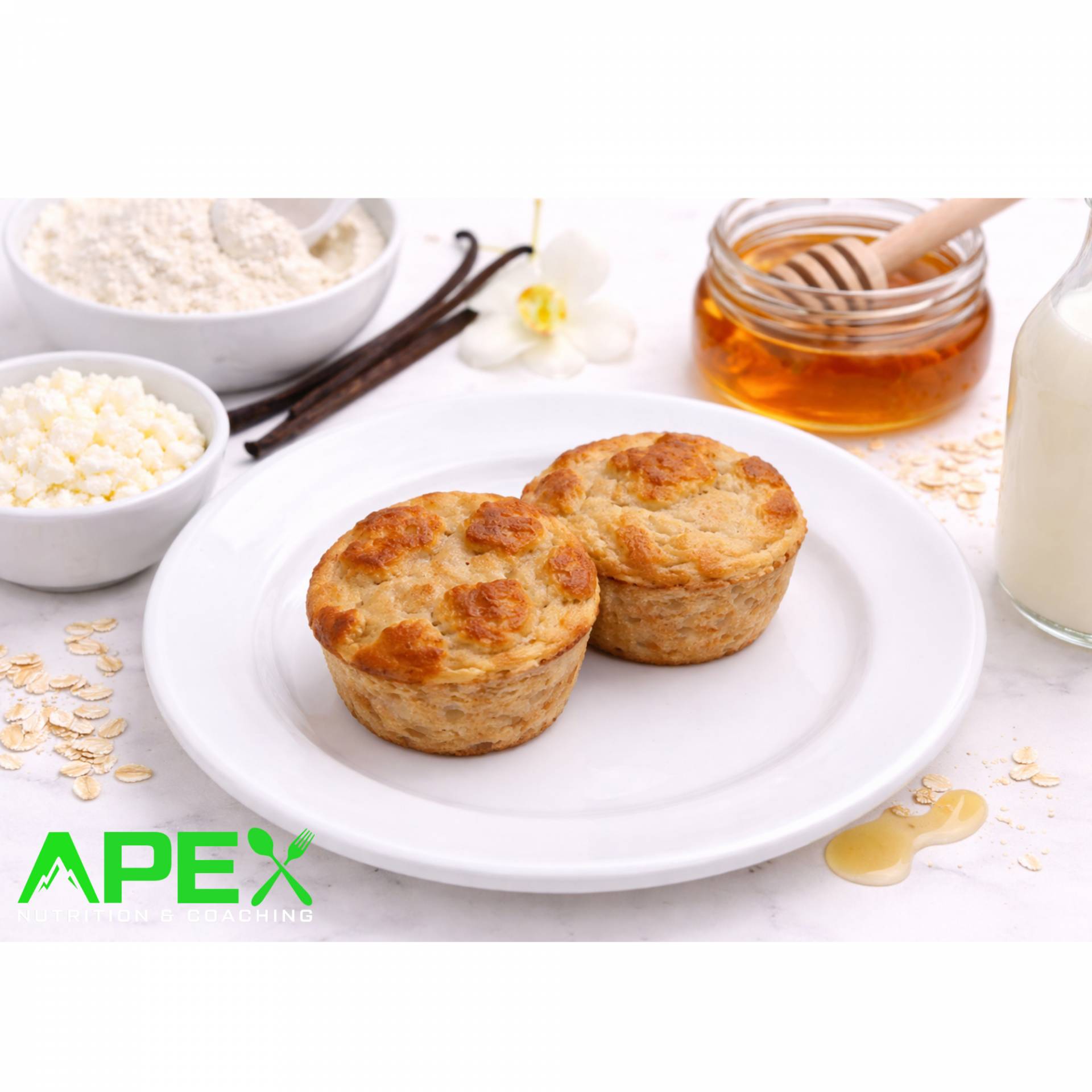 Honey Vanilla Protein Muffins