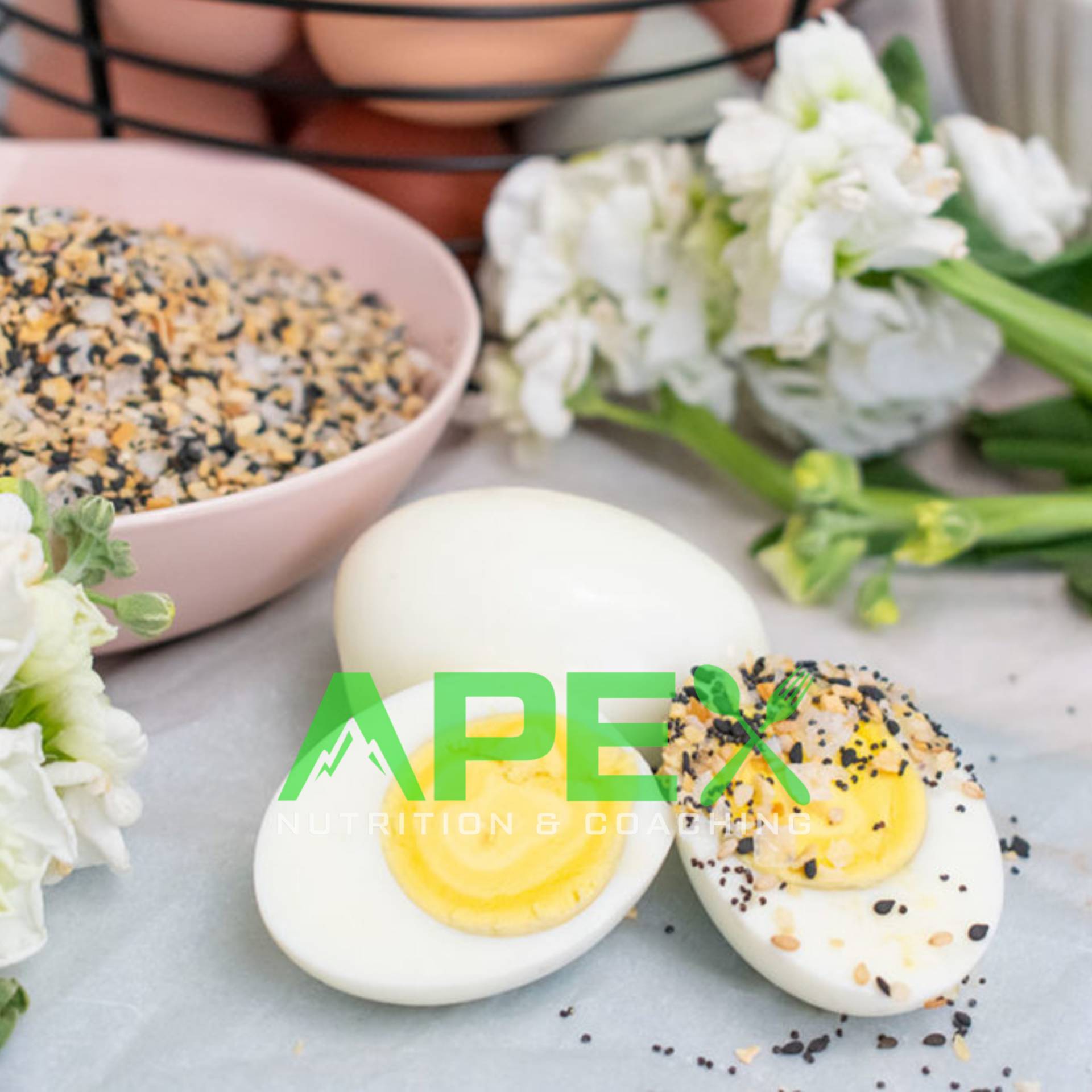 Boiled Eggs with Everything Bagel Seasoning