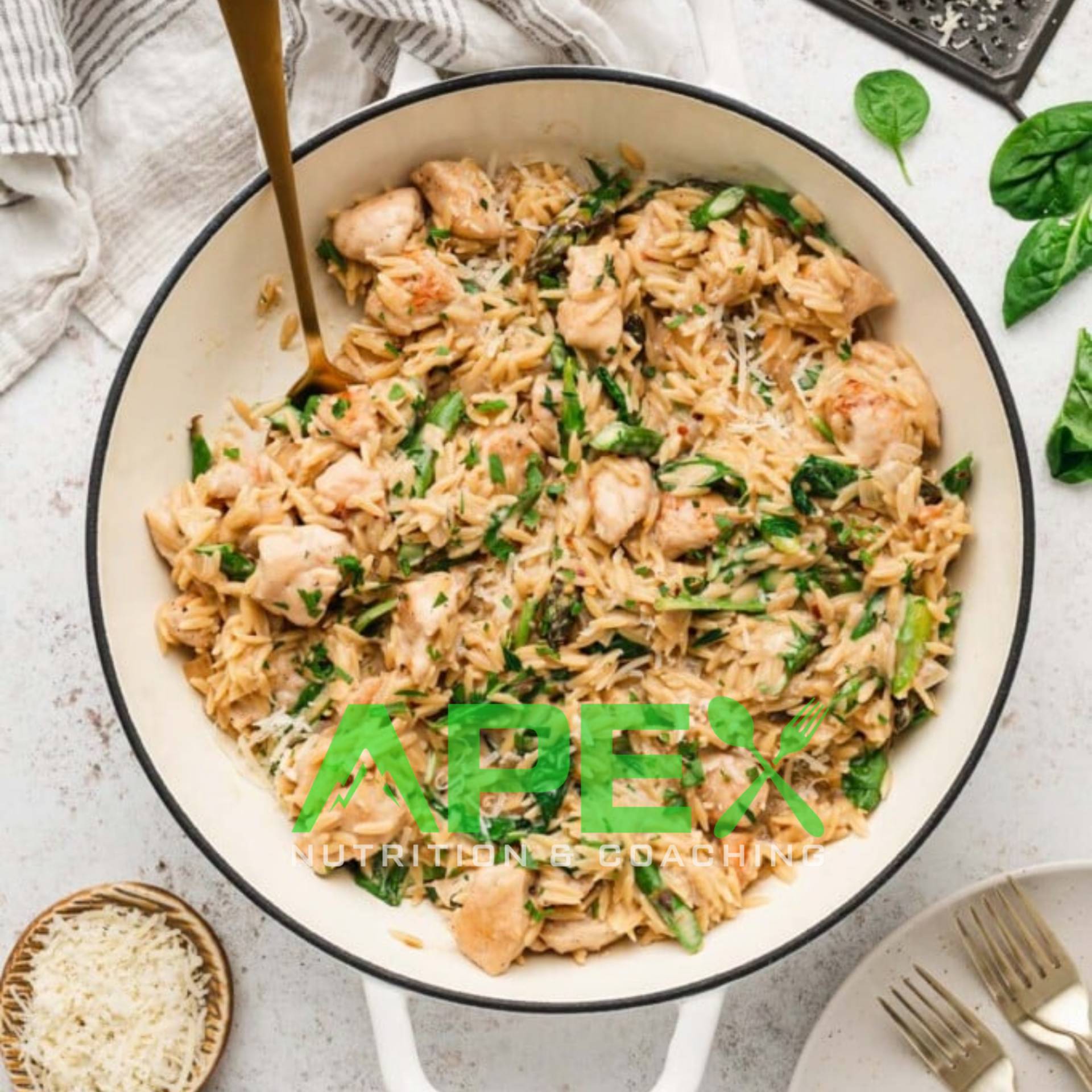 Chicken and Spinach Orzo