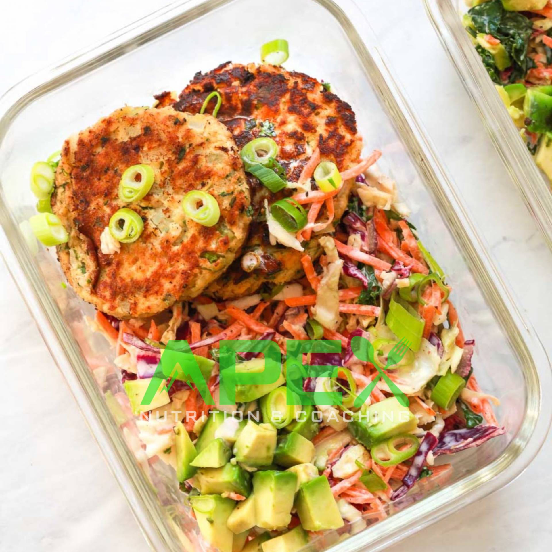 Salmon Patties with Coleslaw