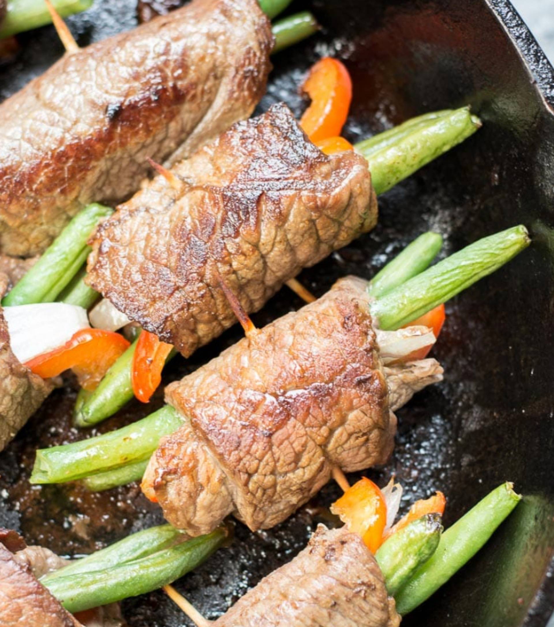 Steak Rolls with Cauliflower Rice