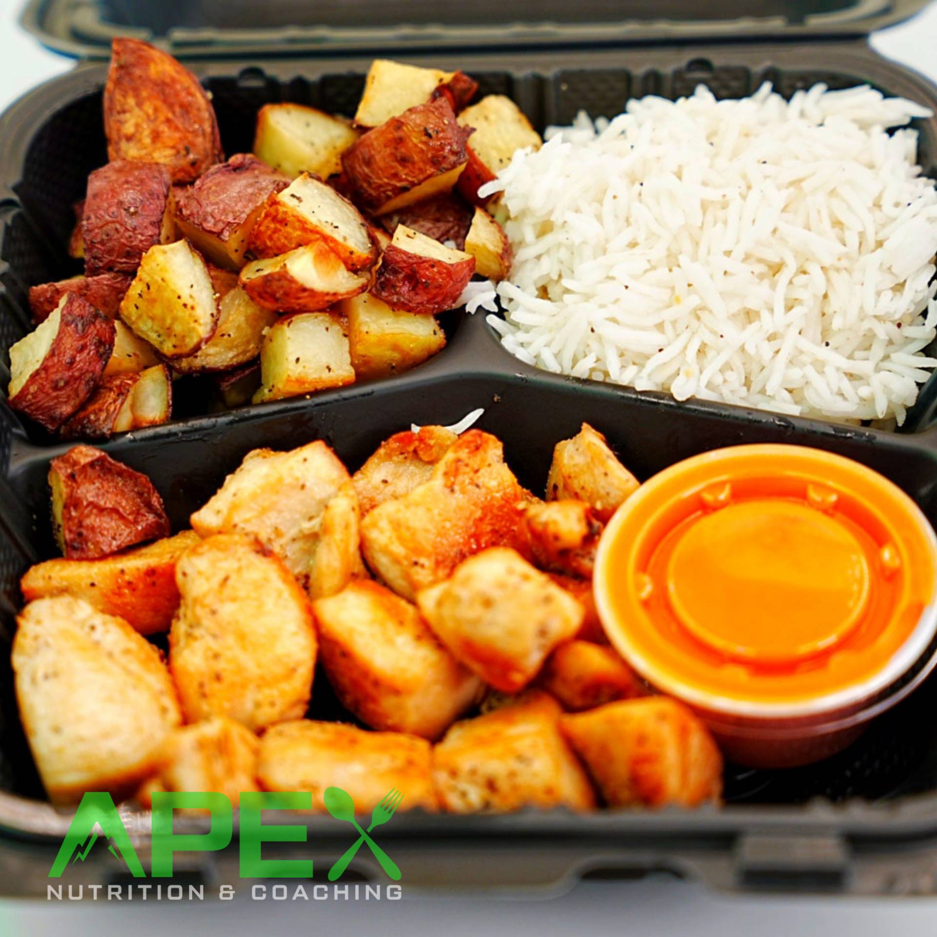 Golden Carolina Chicken w/Potatoes & Rice