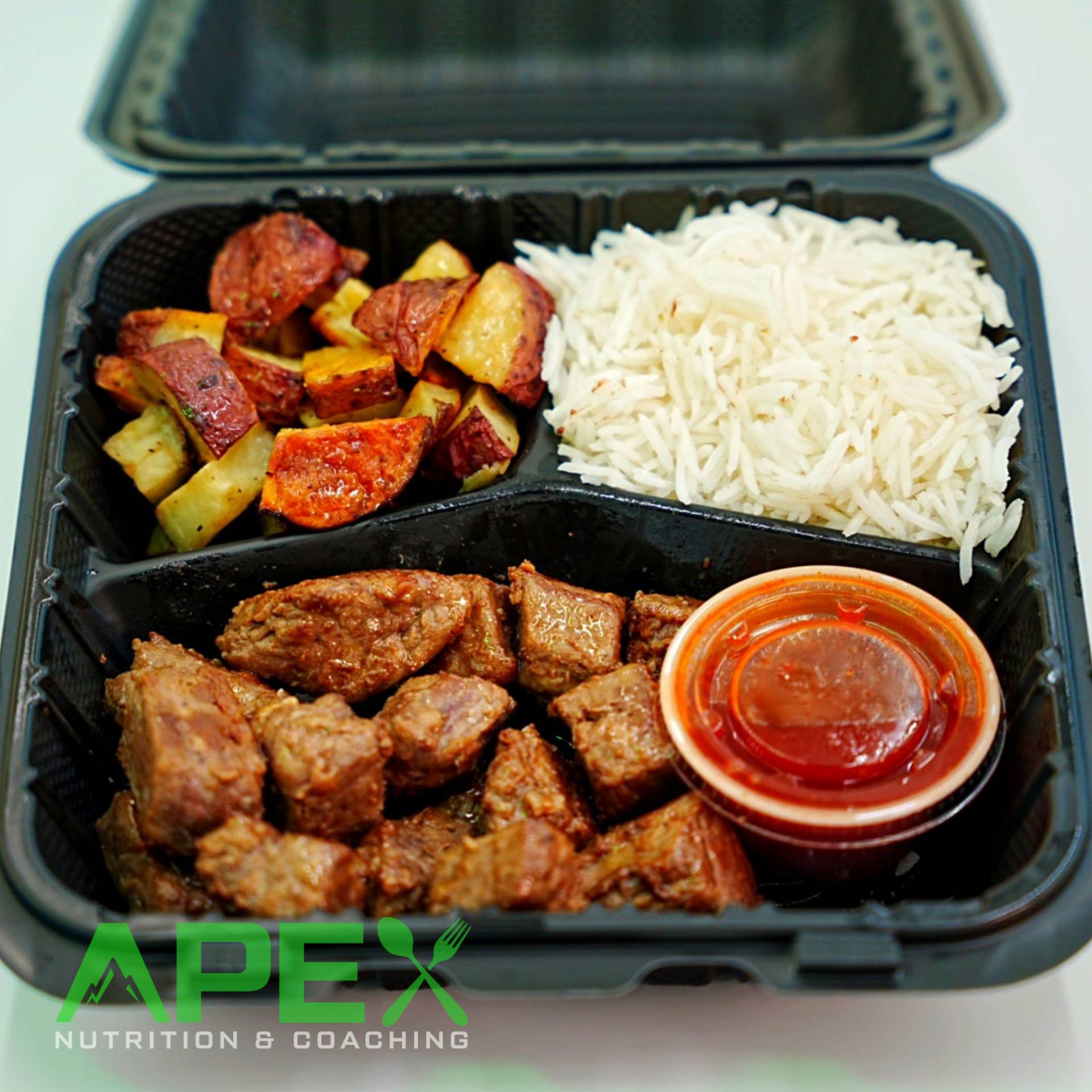 Cayenne Fire Steak w/Potatoes & Rice